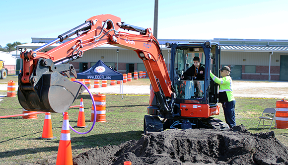 More than 40 companies and organizations, keen to attract Central Florida high schoolers, exhibited at the event.