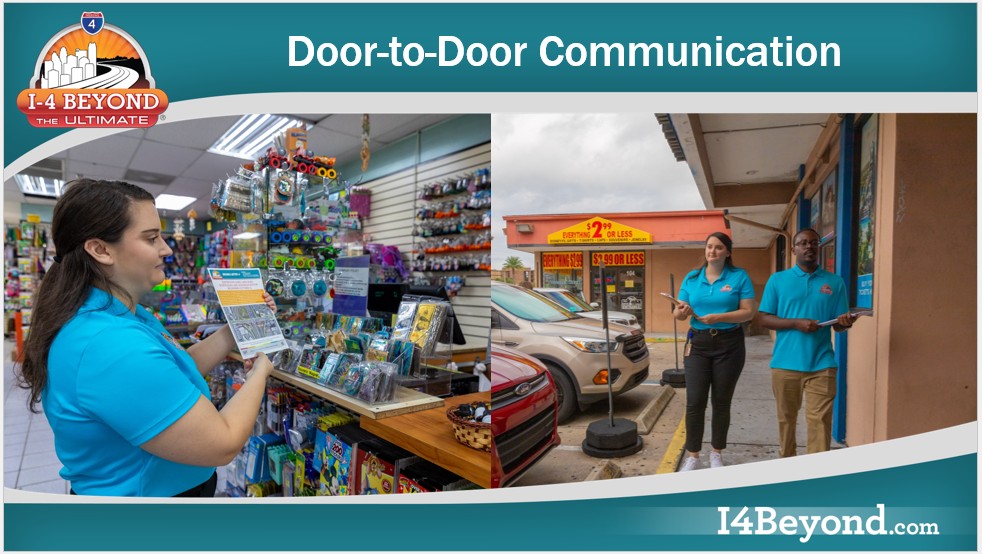 Door to Door Communication getting the word out